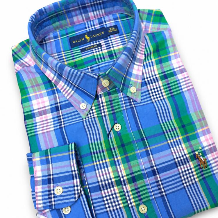 PRL pastel check Dress shirt | Blue/Pink