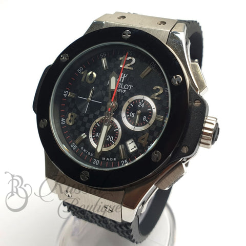 Hbl Chronograph Rubber Watch | Black Watch