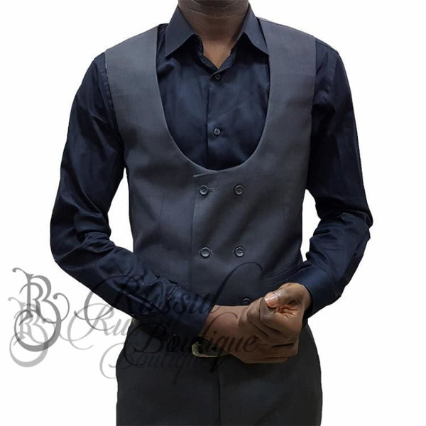 Men's 3-piece business Suit | Grey - Russul boutique
