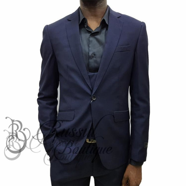 Mens 3-Piece Business Suit | Navy Blue