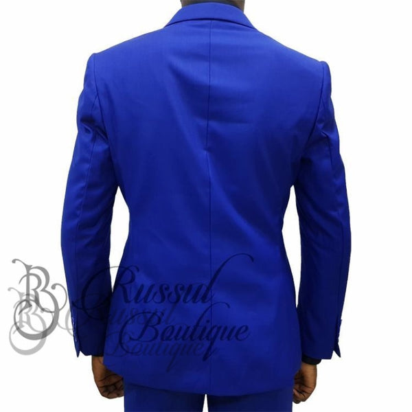 Mens 3-Piece Business Suit | Royal Blue