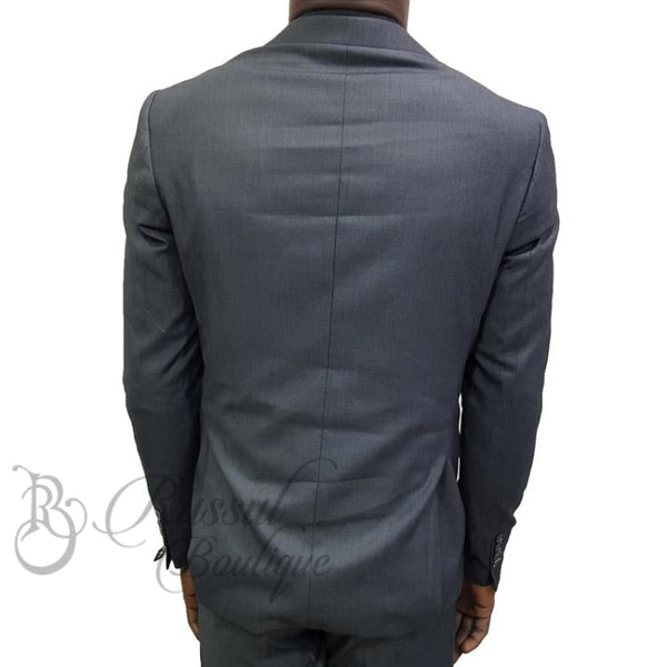 Mens Suit With Single Button | Grey