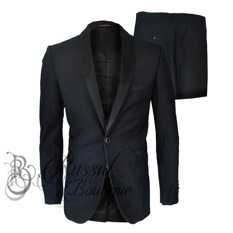 Men's Tuxedo Single Button  |Black - Russul boutique