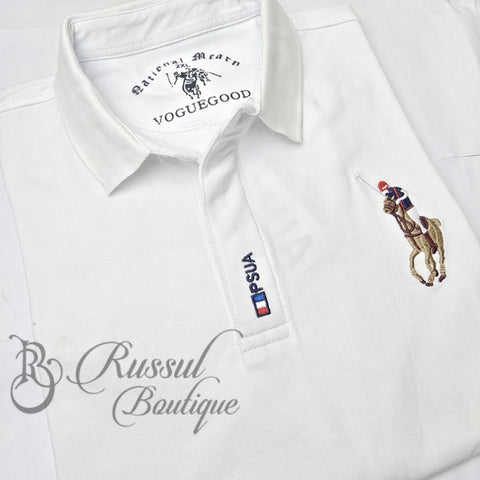 Psa Designer Polo Shirt | White Polo