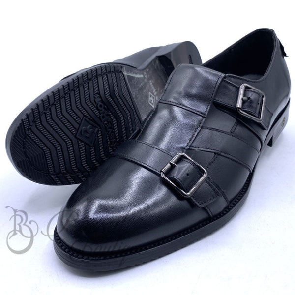 Sr Monk Leather Sandals | Black Sandal