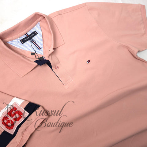 BIG- THF 85' crested polo shirt | Peach