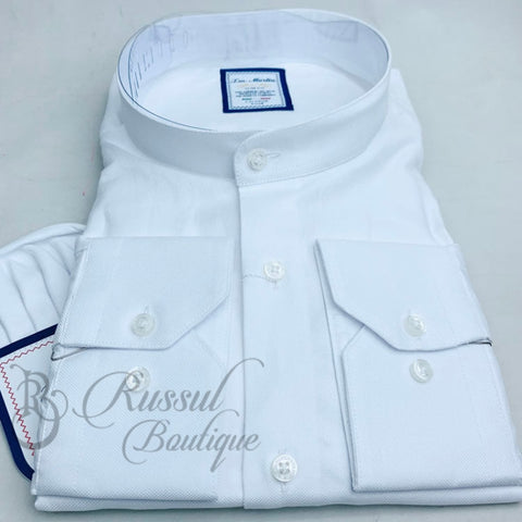 Tm Martin Bishop Collar Shirt | White Shirts