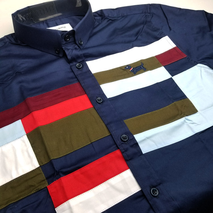 TB two-toned Classy Dress shirt | Navy Blue