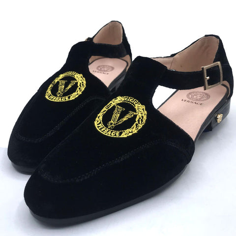 VTN crested suede sandals | Black