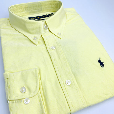 PRL designer men's dress Shirt | Yellow