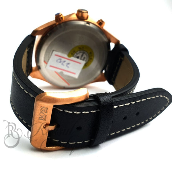 Bs Chronograph Leather Watch | Rosegold Watch