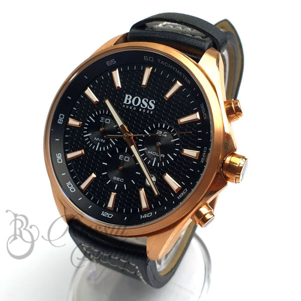 Bs Chronograph Leather Watch | Rosegold Watch