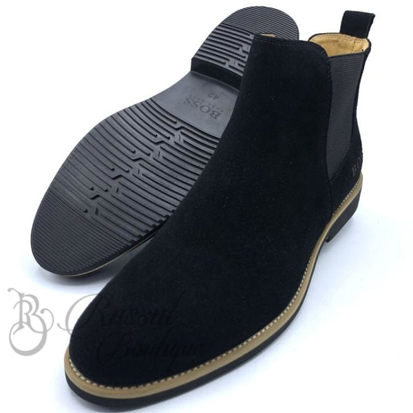 Boss Suede Chelsea Boots | Black