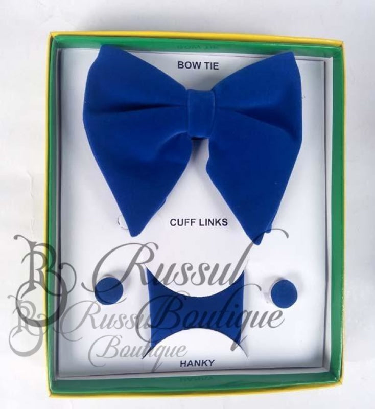 Butterfly Velvet Bow Tie |Royal Blue