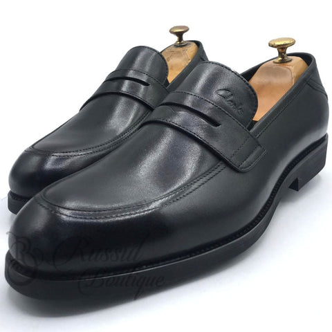 Clk Leather Mens Penny Loafers |Black