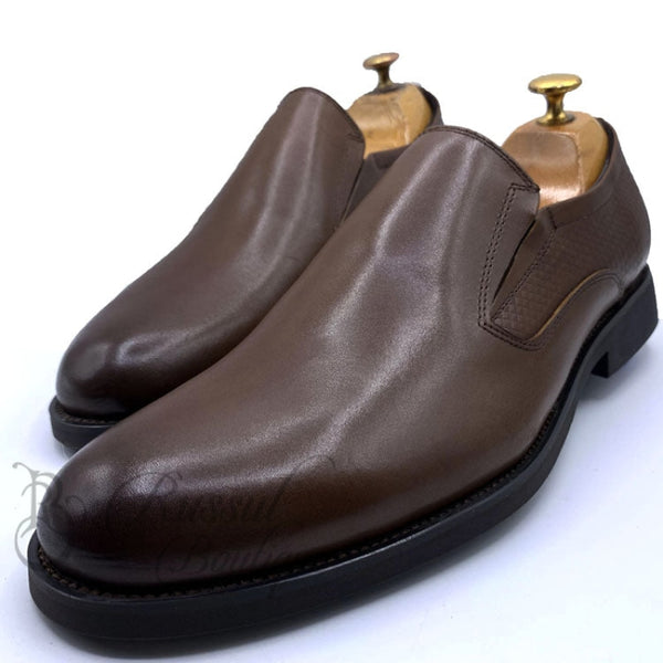 Clk Leather Monk Shoes |Brown