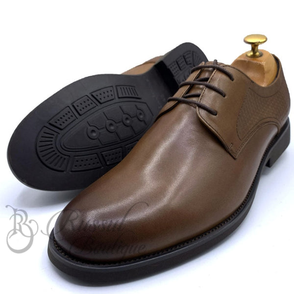 Clarks Leather Plain Lace Up | Brown Shoes