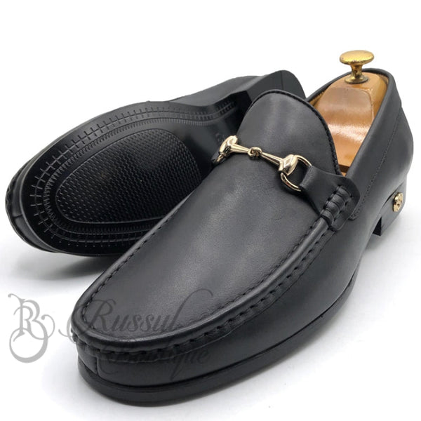 Gc Classy Leather Horsebit Loafers | Black Shoes