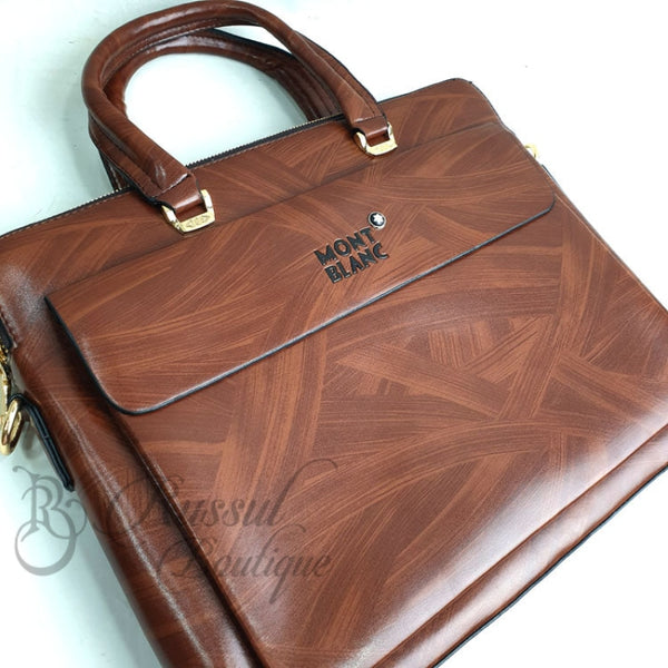 Mb Pattern Business Bag For Men | Brown Bag