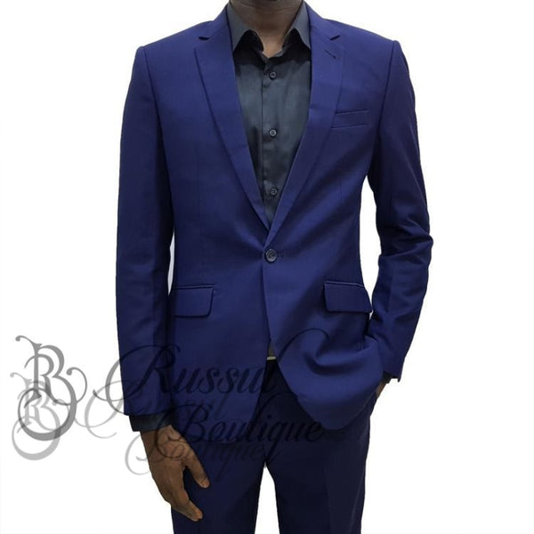 Mens Suit With Single Button | Navy Blue