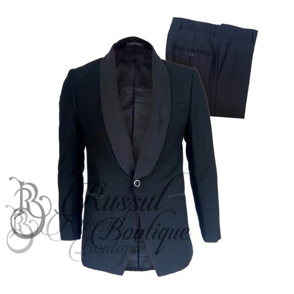 Mens Tuxedo With Single Button |Black