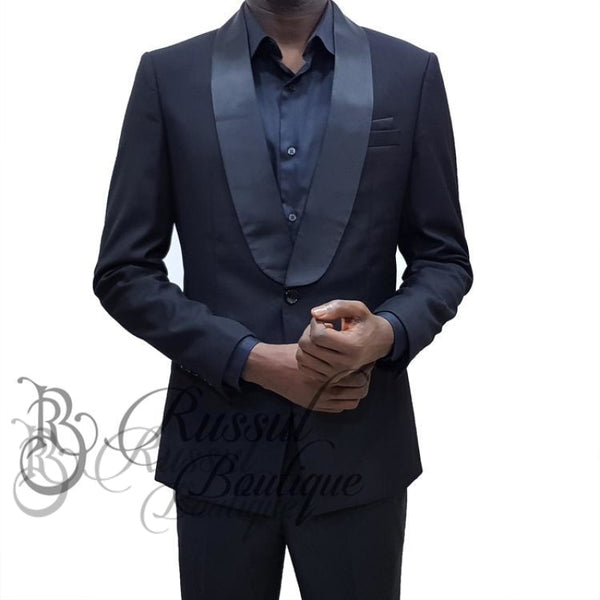 Mens Tuxedo With Single Button |Black