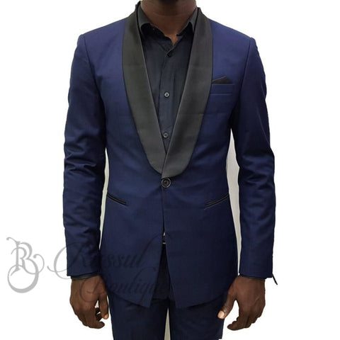 Mens Tuxedo With Single Button |Navyblue